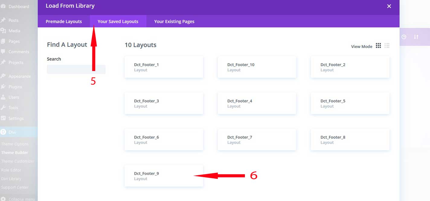 How To Import Divi Footer Layout Using Divi Library